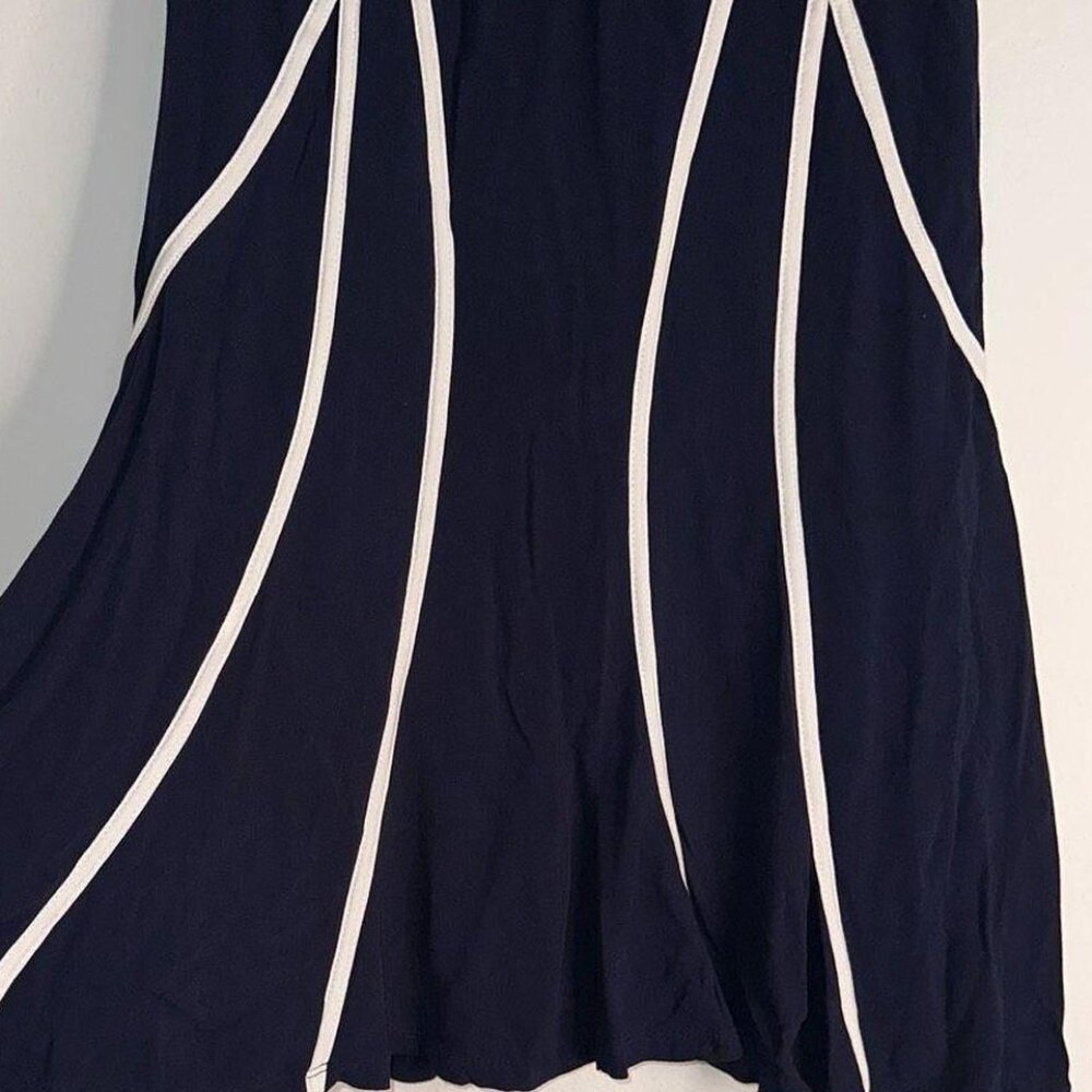 CIRANA New SKIRT Navy White Cream Contrast Striped Flowy Midi Maxi NWOT Womens M - Picture 2 of 14